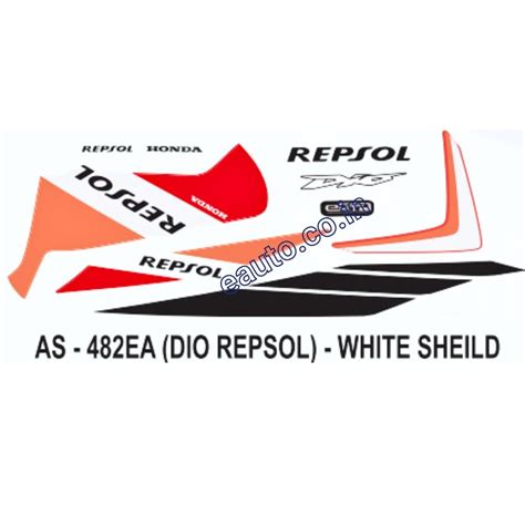 Graphics Sticker Set for Honda Dio | Repsol Edition | White Shield Sti