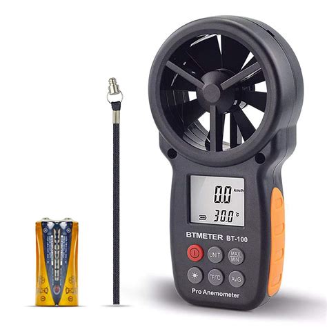 Buy BTMETER BT-100 Handheld Anemometer, Digital Wind Speed CFM Meter ...