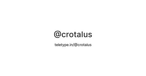 @crotalus — Teletype
