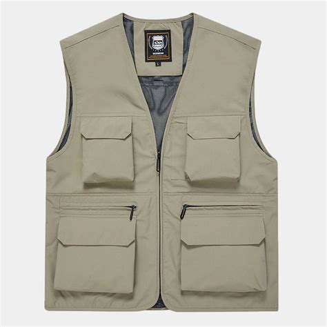 Men’s Multi-Pocket Utility Vest – Lightweight Casual Tooling Style Wai ...