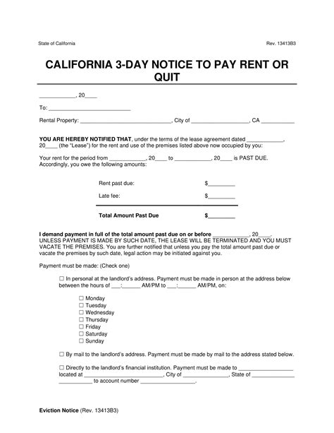 California 3-Day Notice to Pay or Quit | Attorney-Approved Letter