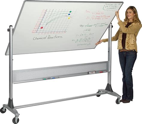 Best-Rite 669RG-HH Platinum Mobile Reversible Whiteboard Easel, 4 x 6 ...
