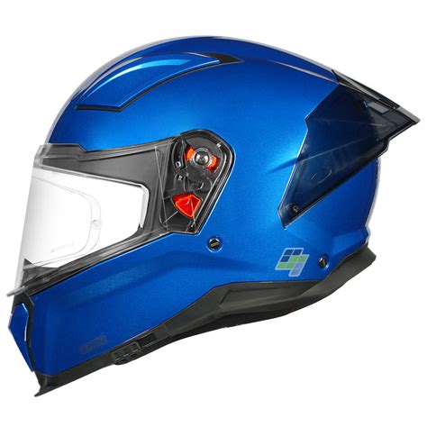 STUDDS Helios Solid Blue Helmet | With Anti-Fog 100 – PowerSports