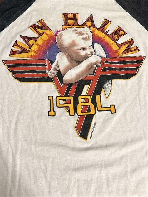 Vintage Van Halen 1984 Concert Tour Shirt Sport-T Men… - Gem