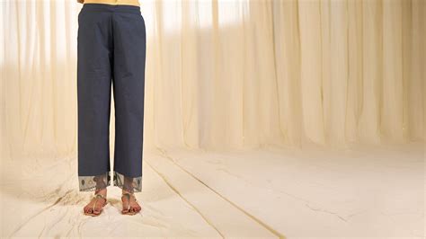 Indian Chintz Truffle Cotton Straight Pants