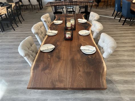 Black Walnut Live Edge Slab Table American Black Walnut Live Edge