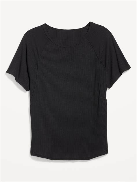 Maternity Luxe Ribbed Slub-Knit Nursing T-Shirt | Old Navy