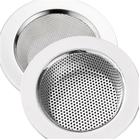 LASSHSWA 2 Pcs Kitchen Sink Strainer Stainless Steel, Mesh and Punching ...
