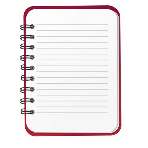Notebook with blank paper sheet 21013646 PNG