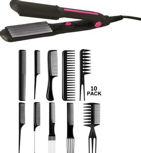 S2S Pcs of 10 Pcs Hair Comb and Mini Crimping Machine For Hair styler ...