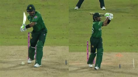 Jamie Overton knocks over Babar Azam’s stumps as Pakistan star flops ...