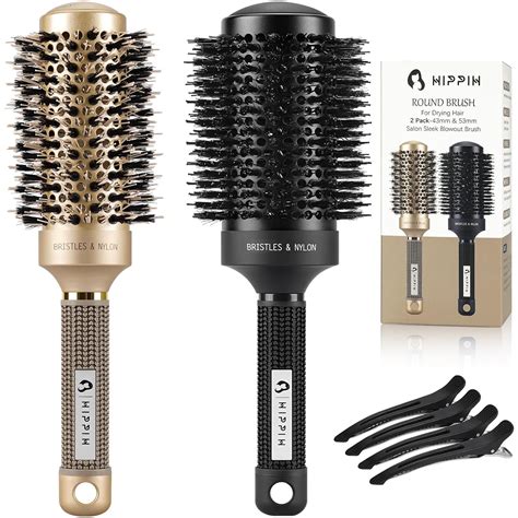 Amazon.com : Round Brush for Blow Out 2PCS, HIPPIH Hair Brushes for ...