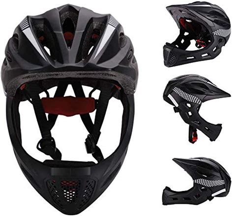Children's Cycling Helmet, Detachable Full Face Chin Protection Balance ...