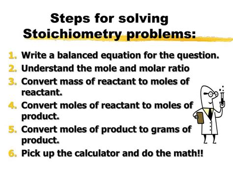 Rezultat imagine pentru Solving Stoichiometry Problems