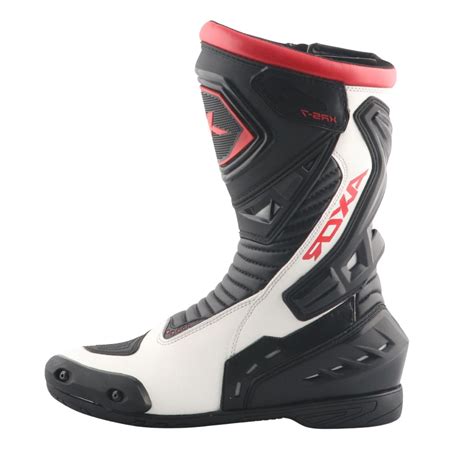 AXOR SLIP STREAM PRO RIDING BOOTS- BLACK/WHITE/RED – BikeFormers
