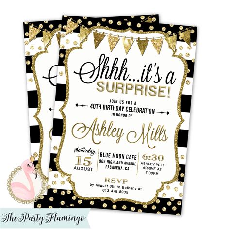 Surprise Birthday Invitations