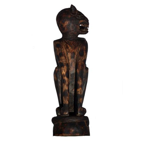 Leopard Wooden Gambhira Showpiece — TVAMI