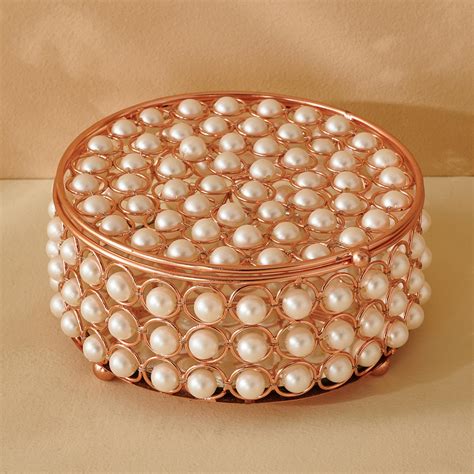 Buy Corsica Tasta Iron Pearl Embellished Jewellery Box from Corsica by ...