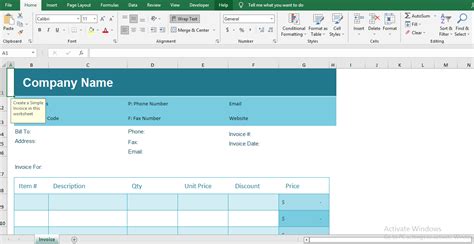 Invoice Excel Tutorial 的图像结果