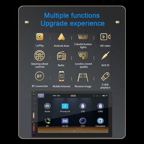 Buy Double Din Car Stereo Radio Voice Control Apple CarPlay & Android ...