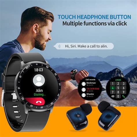 Zividodo Smart Watch with Earbuds,2 in 1 Earphone & Bluetooth India | Ubuy