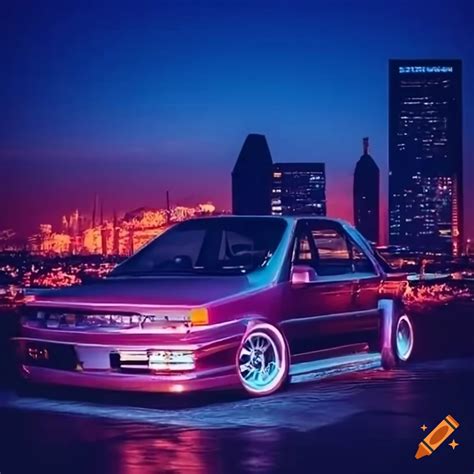 Peugeot 106 car with las vegas skyline on Craiyon