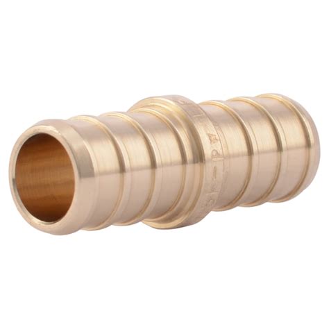 SharkBite 1/2-in PEX Crimp Brass Coupling UC008LFZ at Lowes.com