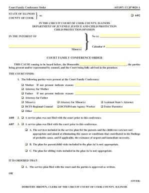 Fillable Online Court Family Conference Order Fax Email Print - pdfFiller