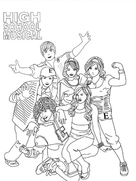 High School Musical coloring pages