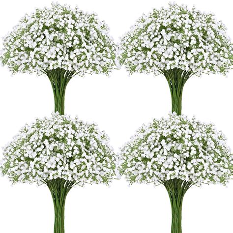 Amazon.com: Waipfaru 35 Pcs Babys Breath Artificial Flowers Bulk, Real ...