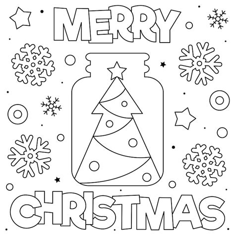 Kolorowanki Merry Christmas – wektory. Pobierz wysokiej jakości darmowe ...