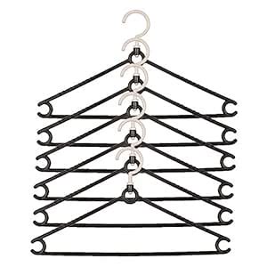 Kuber Industries Revolving Hanger Plastic 6 Pieces Hanger Set for ...