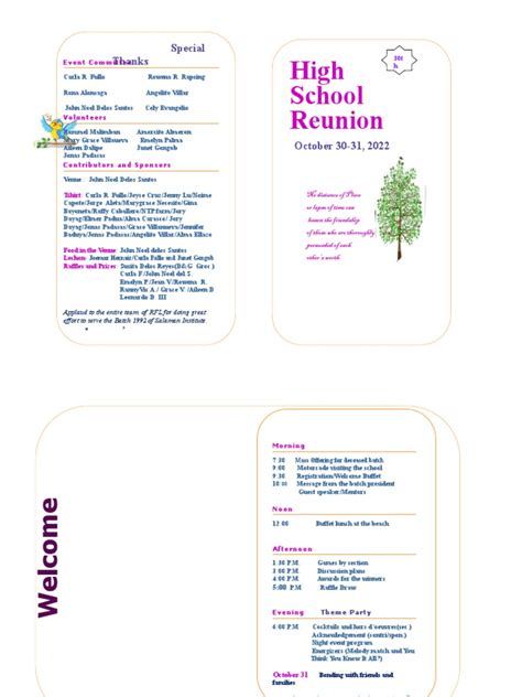 Image result for How to Create a Class Reunion Program