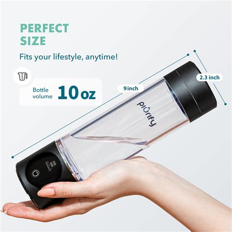Hydrogen Water Bottle | PIURIFY Hydrogenator® Bottle - Black - Piurify