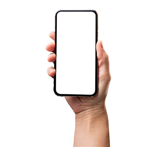 Hand holding phone, Isolated hands and smartphone . Female hand holding ...