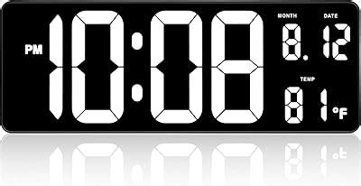 Buy YORTOT 16” Large Digital Wall Clock with Remote Control and 7 Night ...