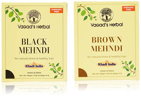 Buy Vagad’s Khadi Black Mehndi 100gm | Natural | Ammonia Free Henna ...