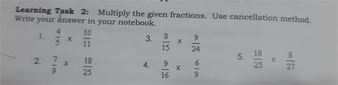 Image result for Multiplying Fractions Using Cancellation