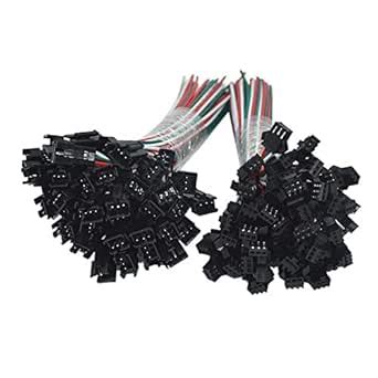 Buy veekaylight JST SM 3 Pin Connectors Cable Wire for WS2812B WS2811 ...