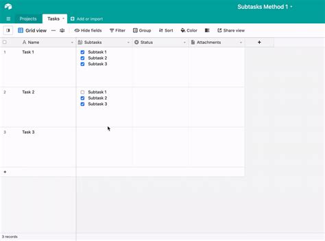 Image result for Create Subtasks On Air Table