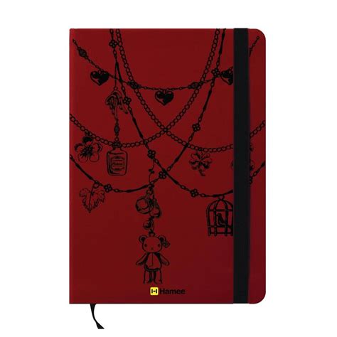 Hamee Premium Maroon Red Leather Felt Hard Bound Pocket Notebook ...