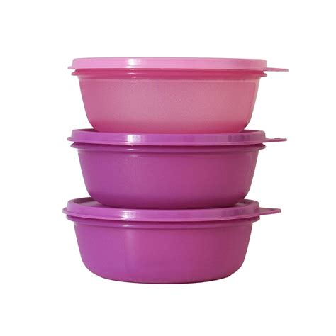 Buy Tupperware Plastic Pink, Purple Leftover Bowl Set Storage Food ...