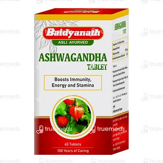 Baidyanath Ashwagandha Tablet 60 - Uses, Side Effects, Dosage, Price ...