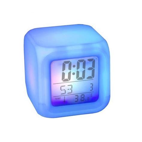 Buy FLYSPACE Plastic Square Colour Changing Digital LCD Table Desk ...