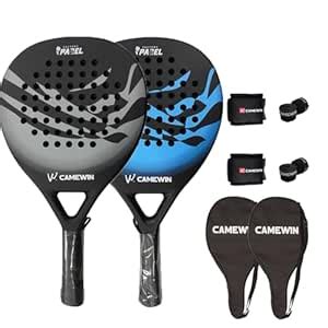 Buy Padel Racket with Case Kit 2 Pack Professional Padel Rackets with ...