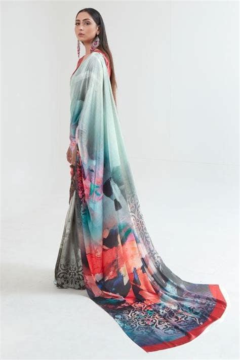 Buy Designer Crepe Saree Online @ Best Price | Karagiri