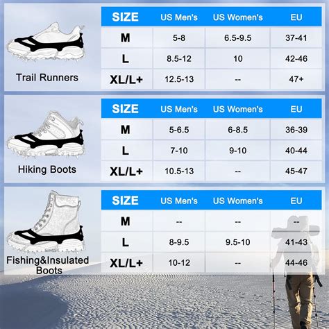 Buy Crampons for Shoes, Traction Cleats Ice Snow Grips with 19 ...