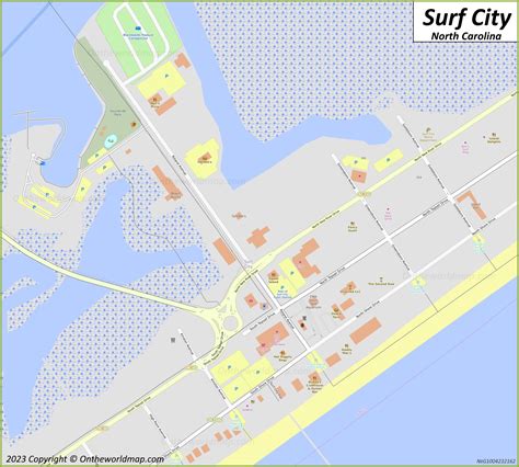 Surf City Map | North Carolina - Ontheworldmap.com