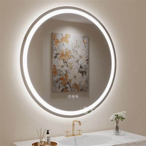 Amazon.com: FTOTI 36 Inch LED Round Mirror,Backlit Lighted Bathroom ...