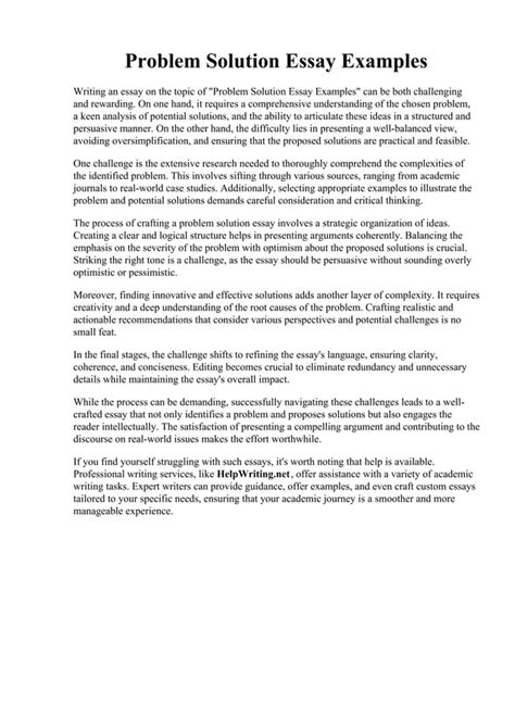 Image result for Problem and Solution Writing Examples